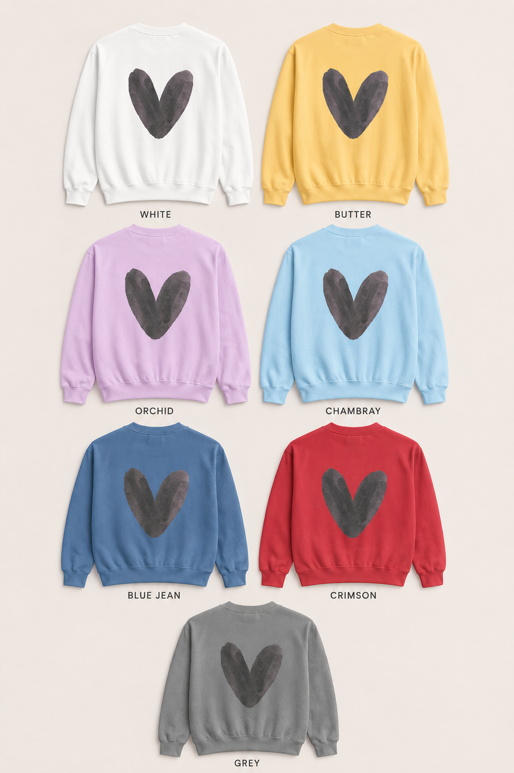 Love Graphic Sweatshirt — Sweatshirt with love and a Heart on the Back