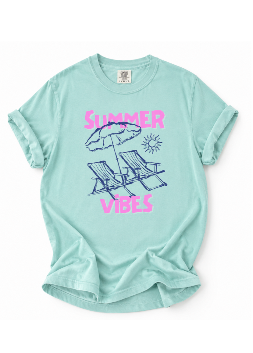 Summer Vibes Beach T-Shirt — Cute Womens Tshirts