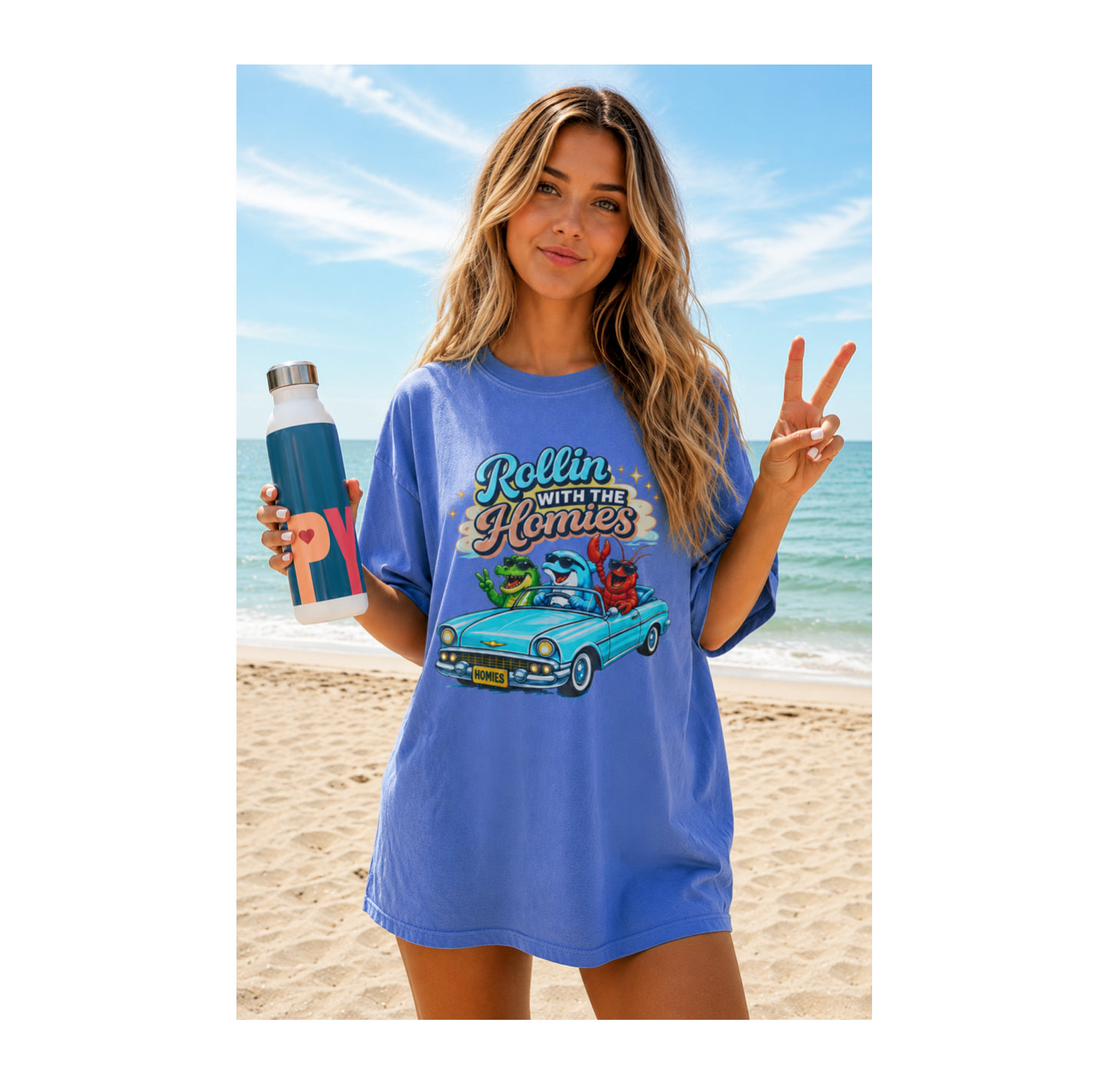 Rollin' With the Homies Retro Cute Graphic Tee