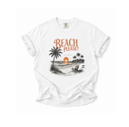 Beach Please T-Shirt — Vintage Sunset Palm Beach Tee