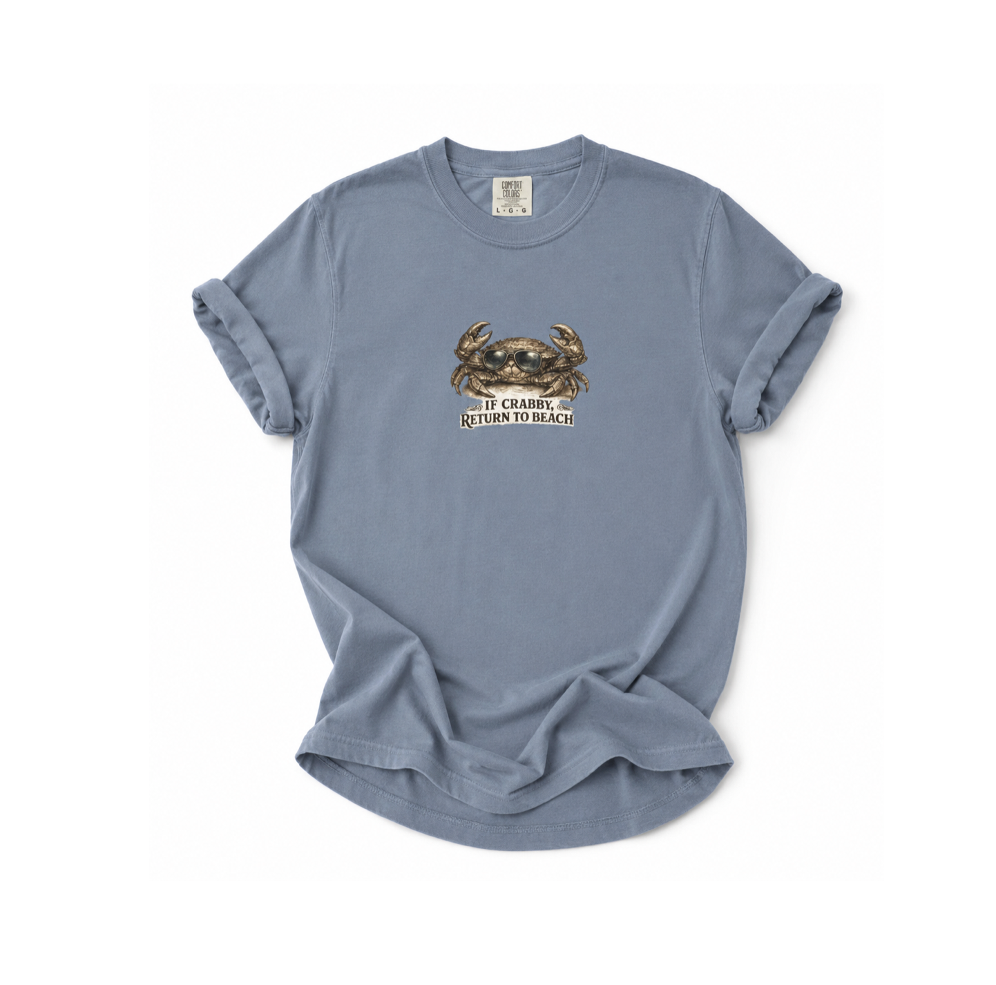 If Crabby Return To Beach  Vintage T-shirt- Cute Graphic Tshirts