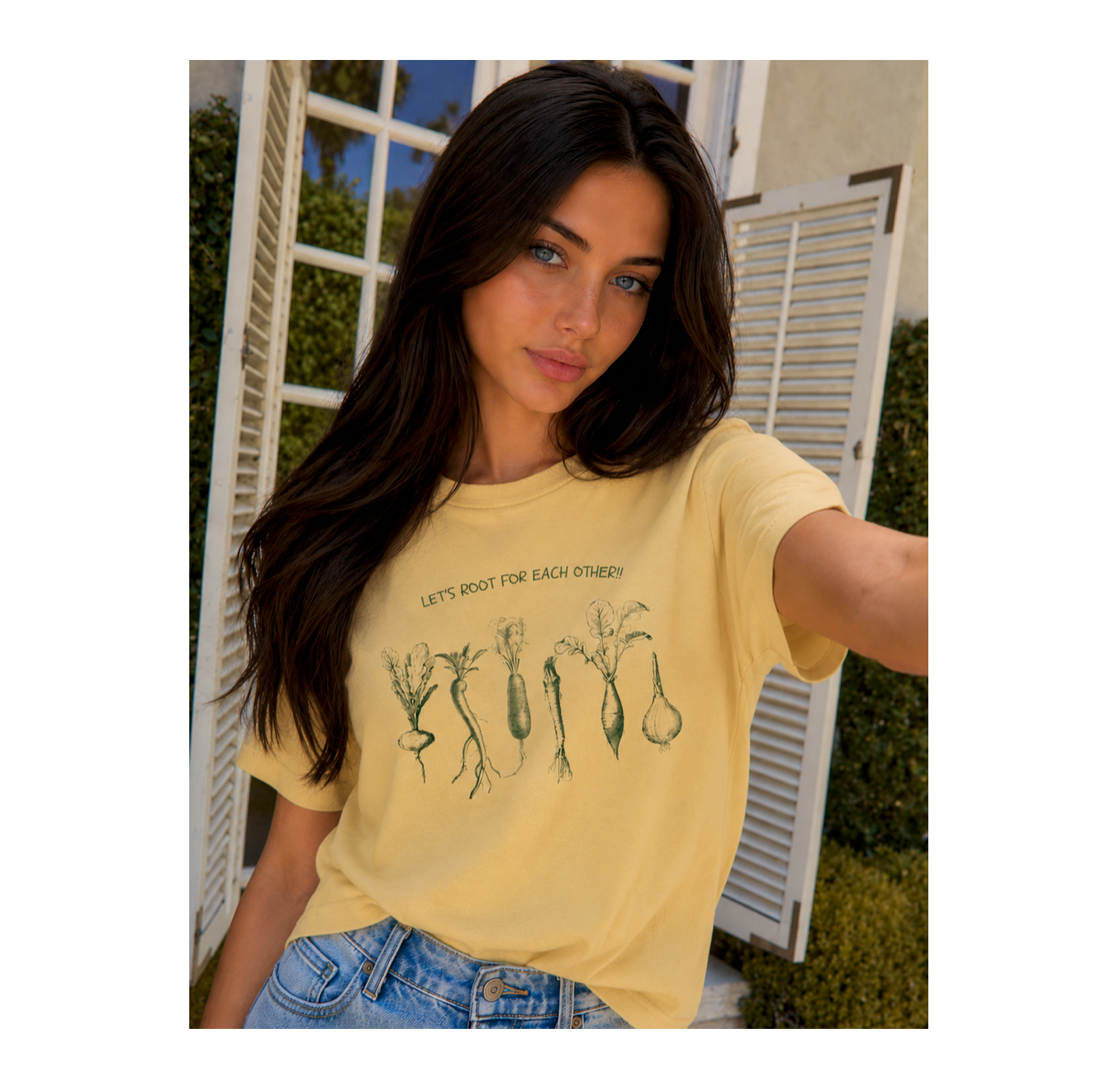"Let's Root For Each Other"  T-Shirt- Womens Graphic Tshirt