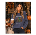 Pretty Girls Walk Like this Sweatshirt - Witches halloween Sweatshirt