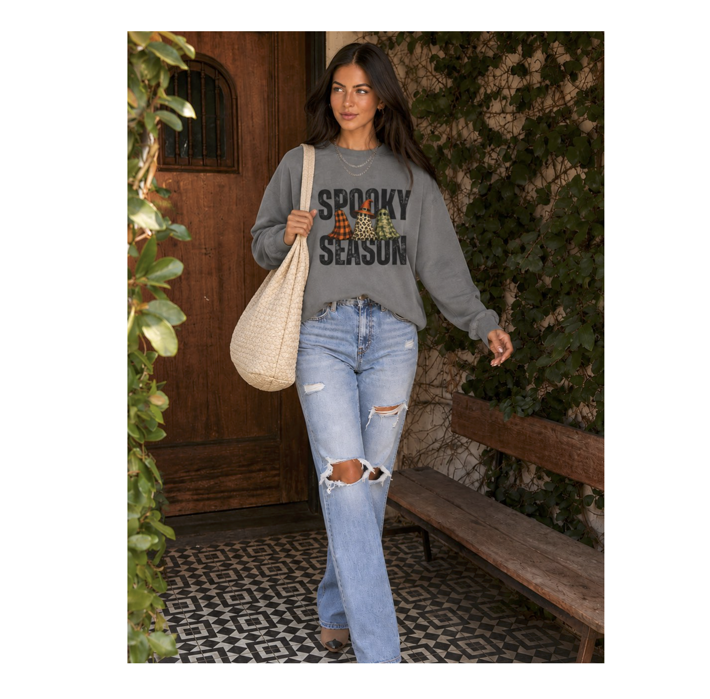 Spooky Season Sweatshirt - Cozy Fall Halloween Pullover