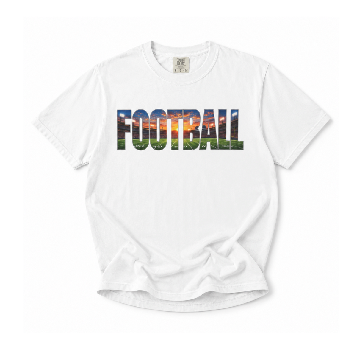 Football T-shirt- Football field Graphic Tee